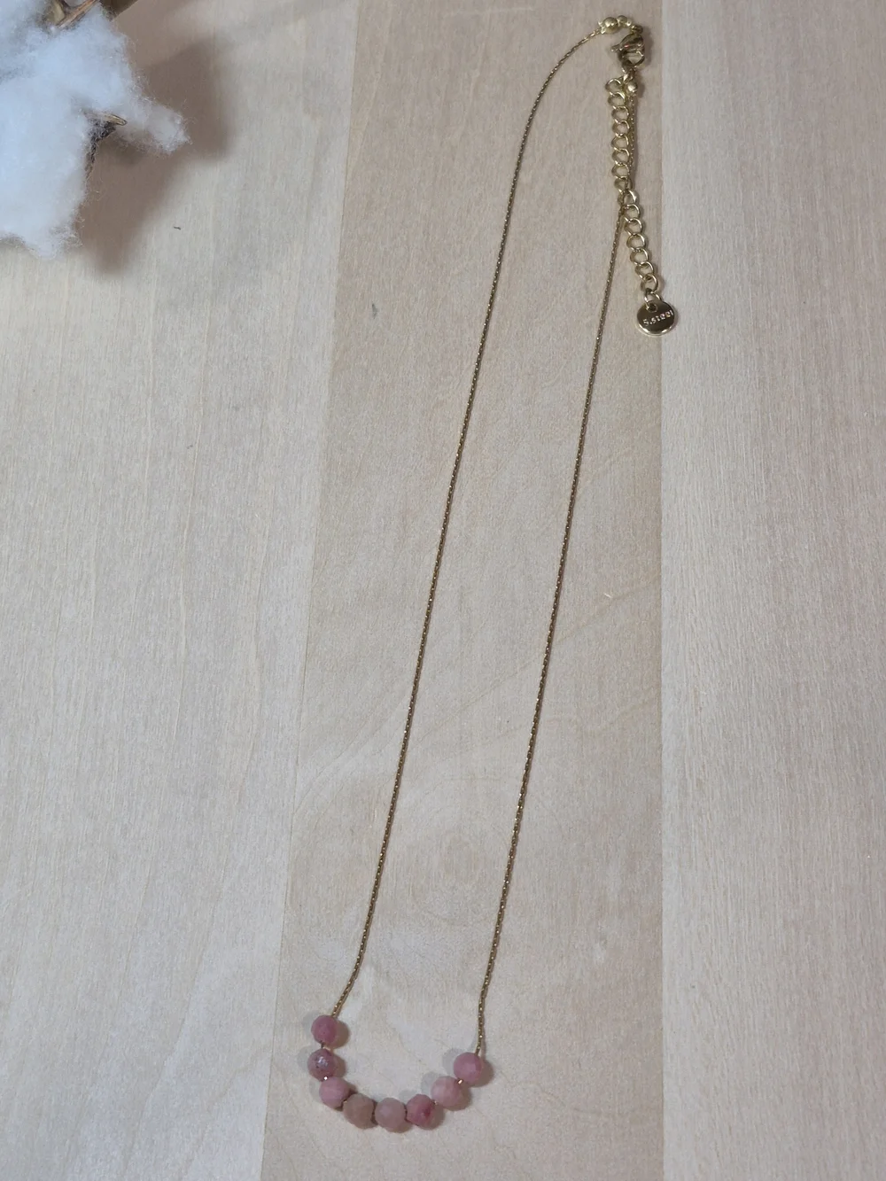 🩷💛NEW🩷💛 PRETTY!! Stsinless Steel Natural Stone Faceted RODOCROSITE Necklace